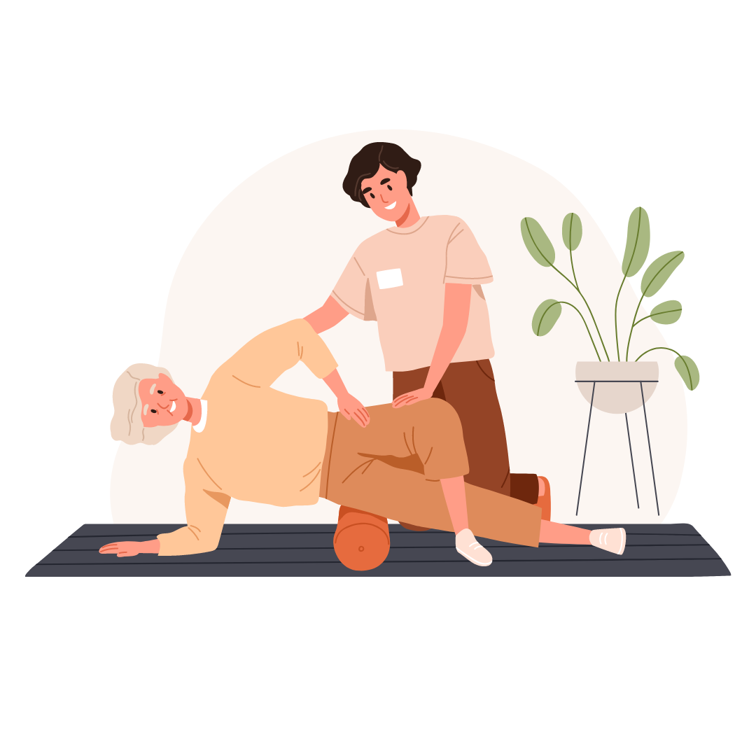 Manuelle Therapie zur Mobilisierung der Hüfte bei Rückenschmerzen